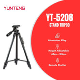 YUNTENG - YT-5208 Tripod Phone Stand - Black
